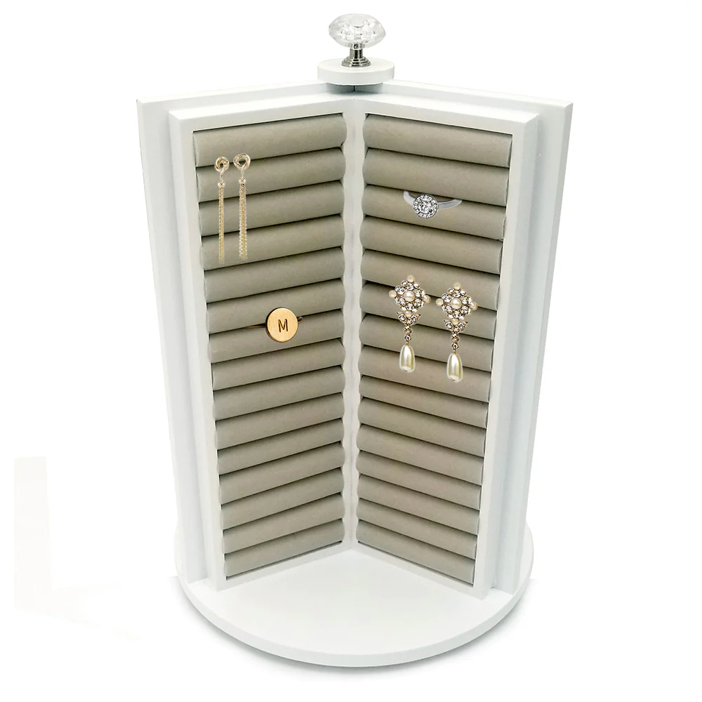 OnDisplay Brooke Spinning Wooden Jewelry Cabinet Organizer