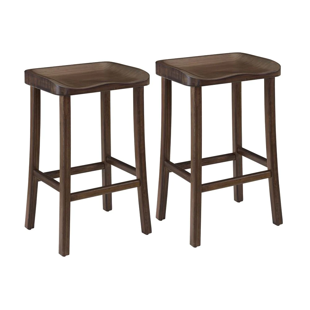 Greenington Tulip Bar Height Stool, Black Walnut, (Set of 2)