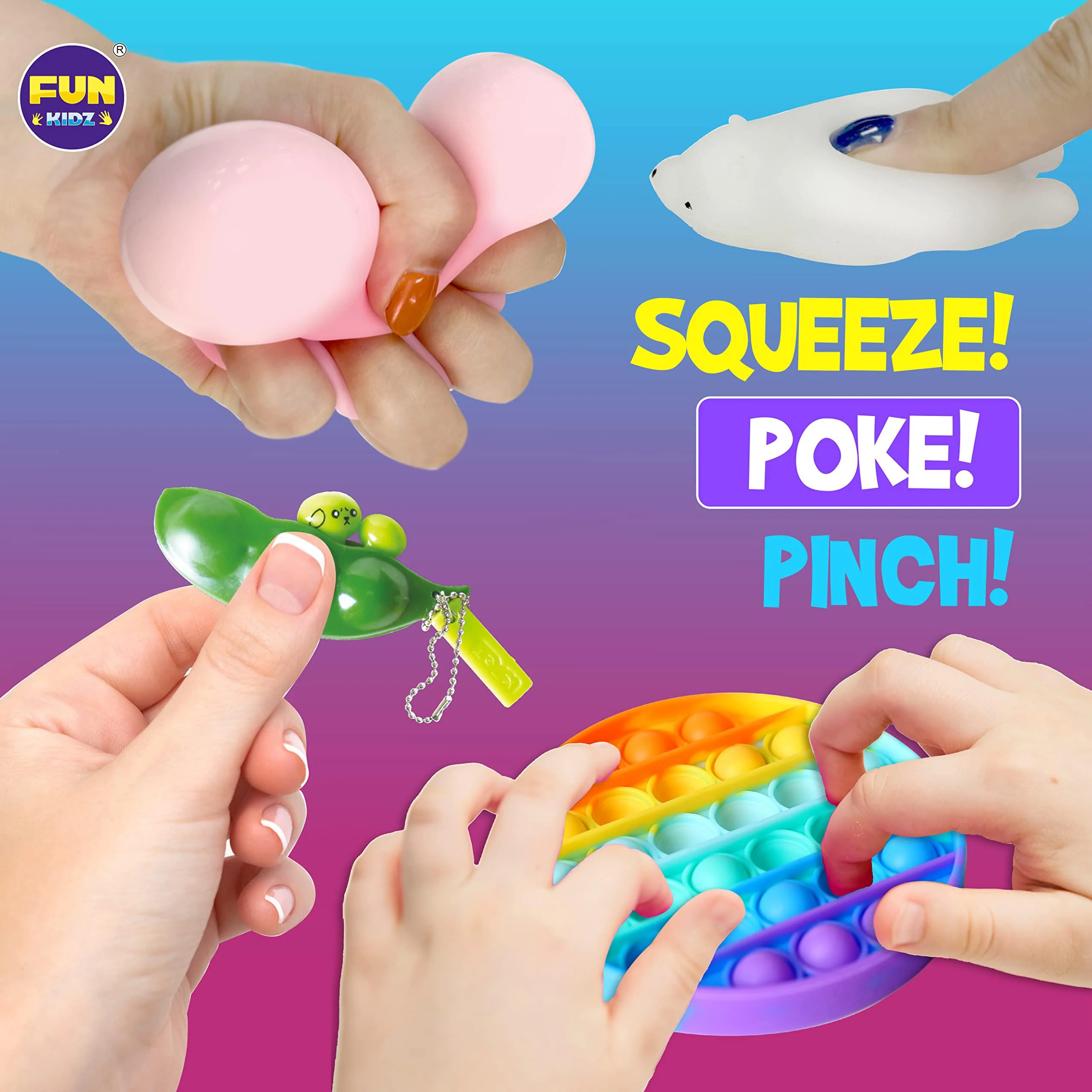 Fun Kidz fidget pack box for boys girls 10-12, funkidz fidget toys for kids adults autistic children sensory toys in gift mystery stor