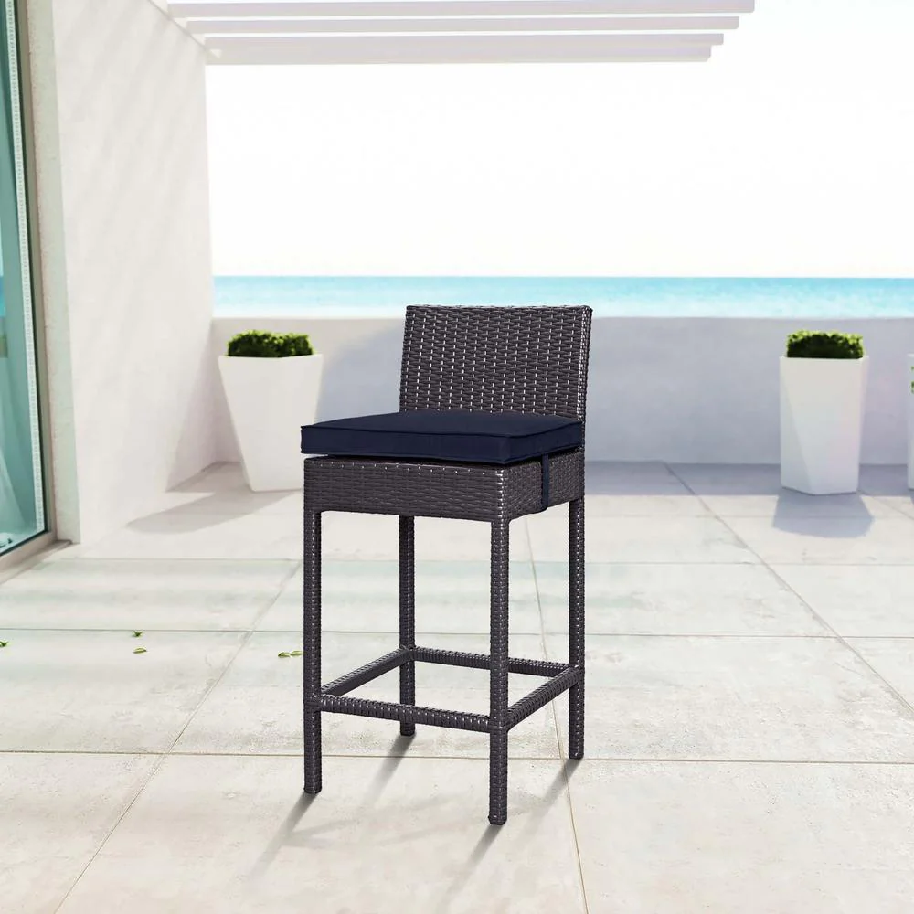 Modway Convene Outdoor Patio Upholstered Fabric Bar Stool