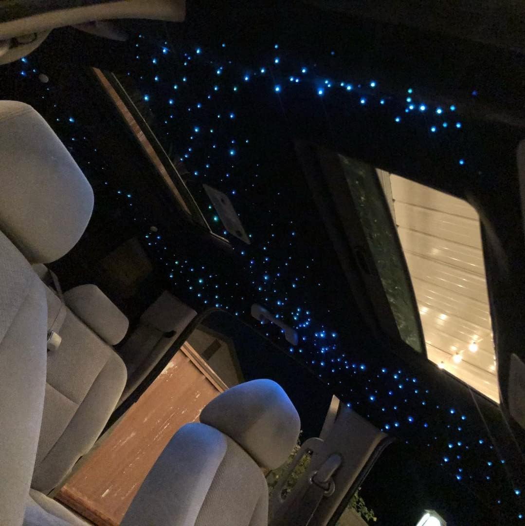 Shine Electronics AMKI 6W Fiber Optic Lights Starlight Headliner Kit, Bluetooth LED RGB Star Ceiling Light Kit by APP/Remote Music Mode for Car H