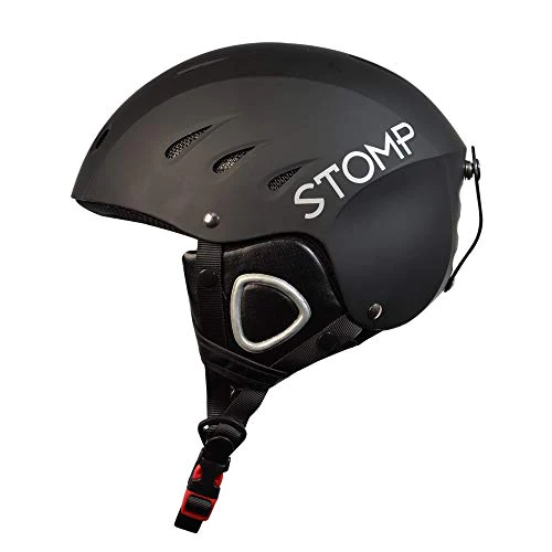 STOMP Ski &a; Snowboarding Snow Sports Helmet With Build-In Pocket in Ear Pads For Wireless Drop-In Headphone (MatteBlue,