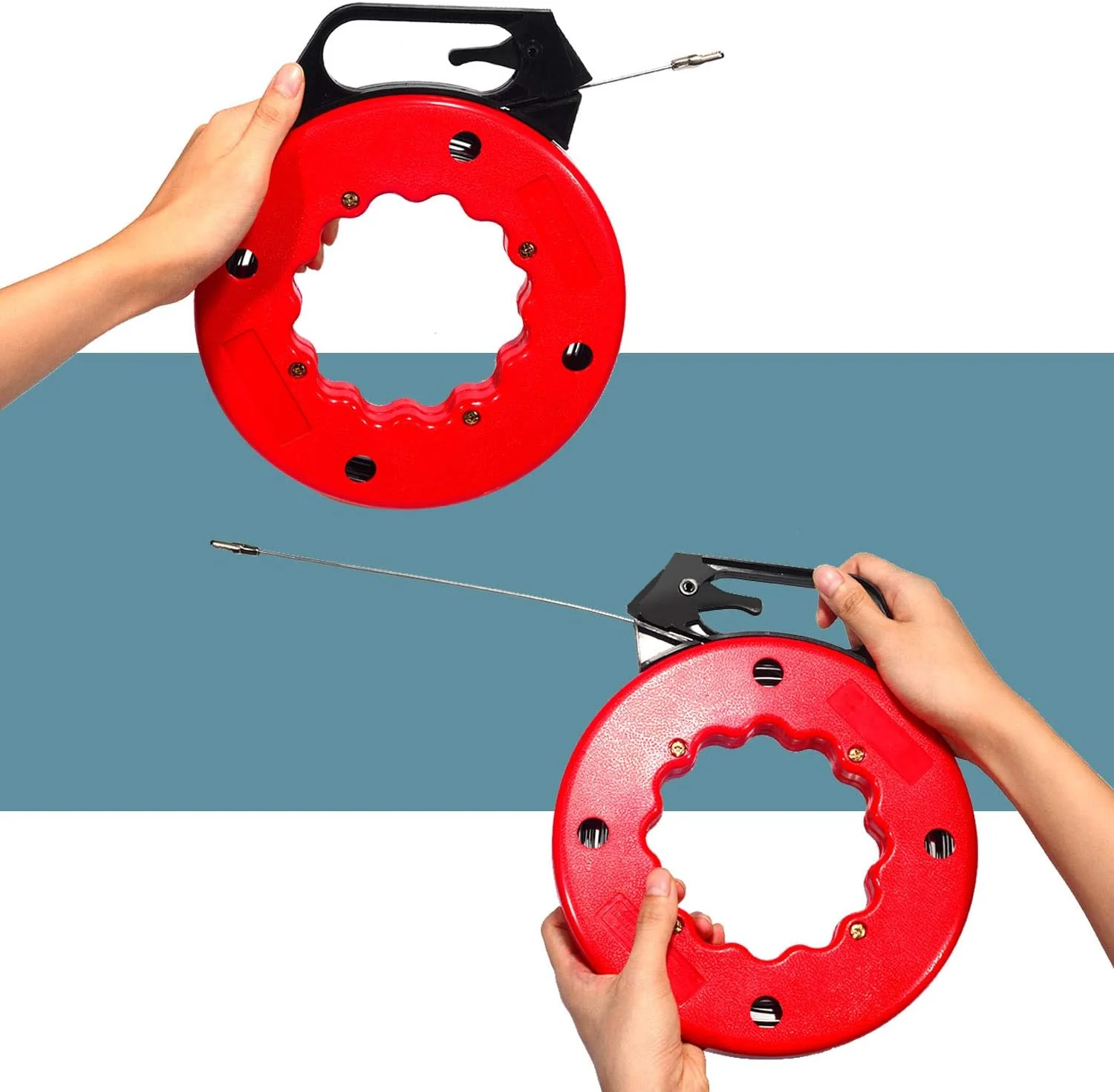 WXTOOLS 100 FT Fish Tape for Electric or Wire Puller Men Gift