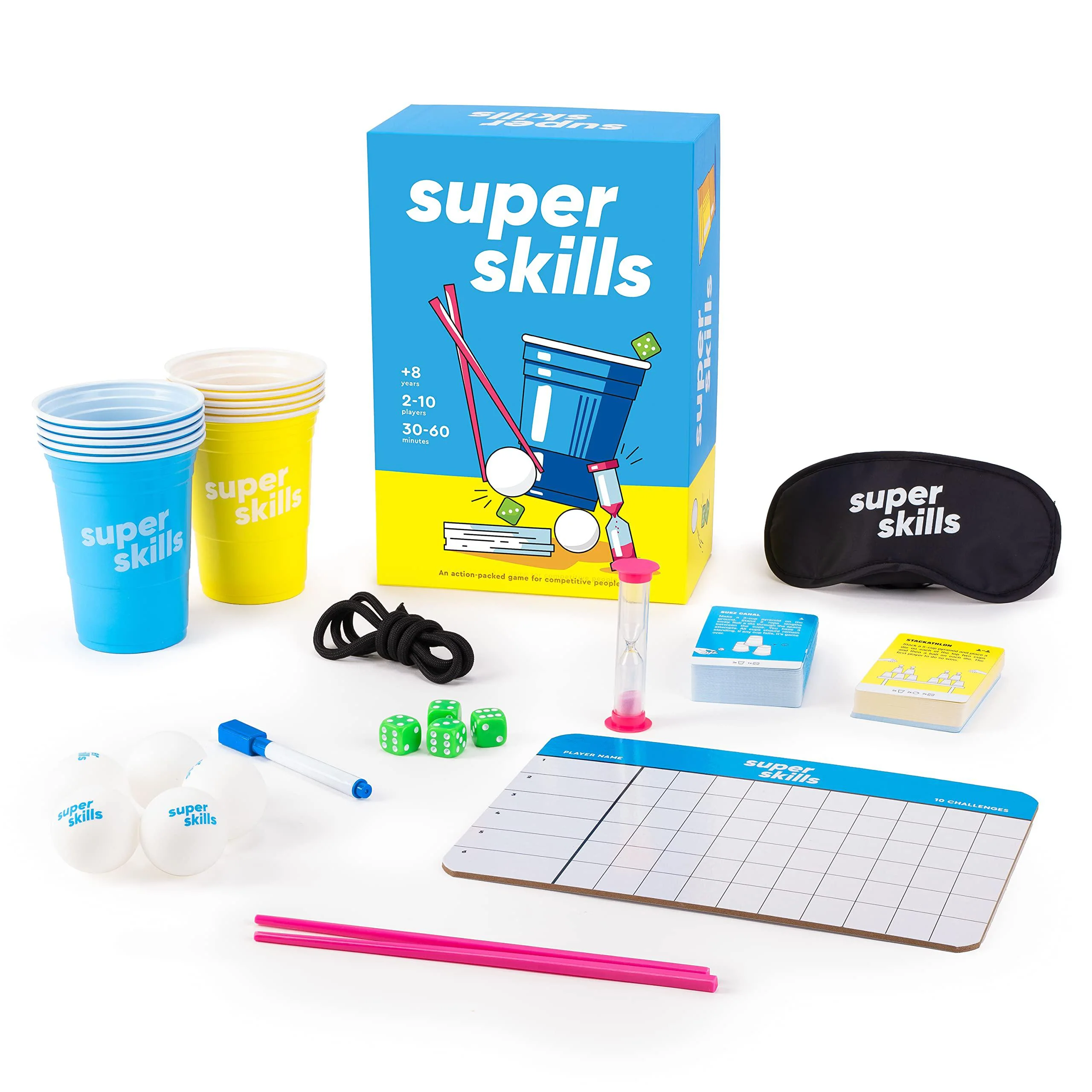 the world game super skills - action game for competitive people - beat your friends at 120 challenges - fun group activity for family night
