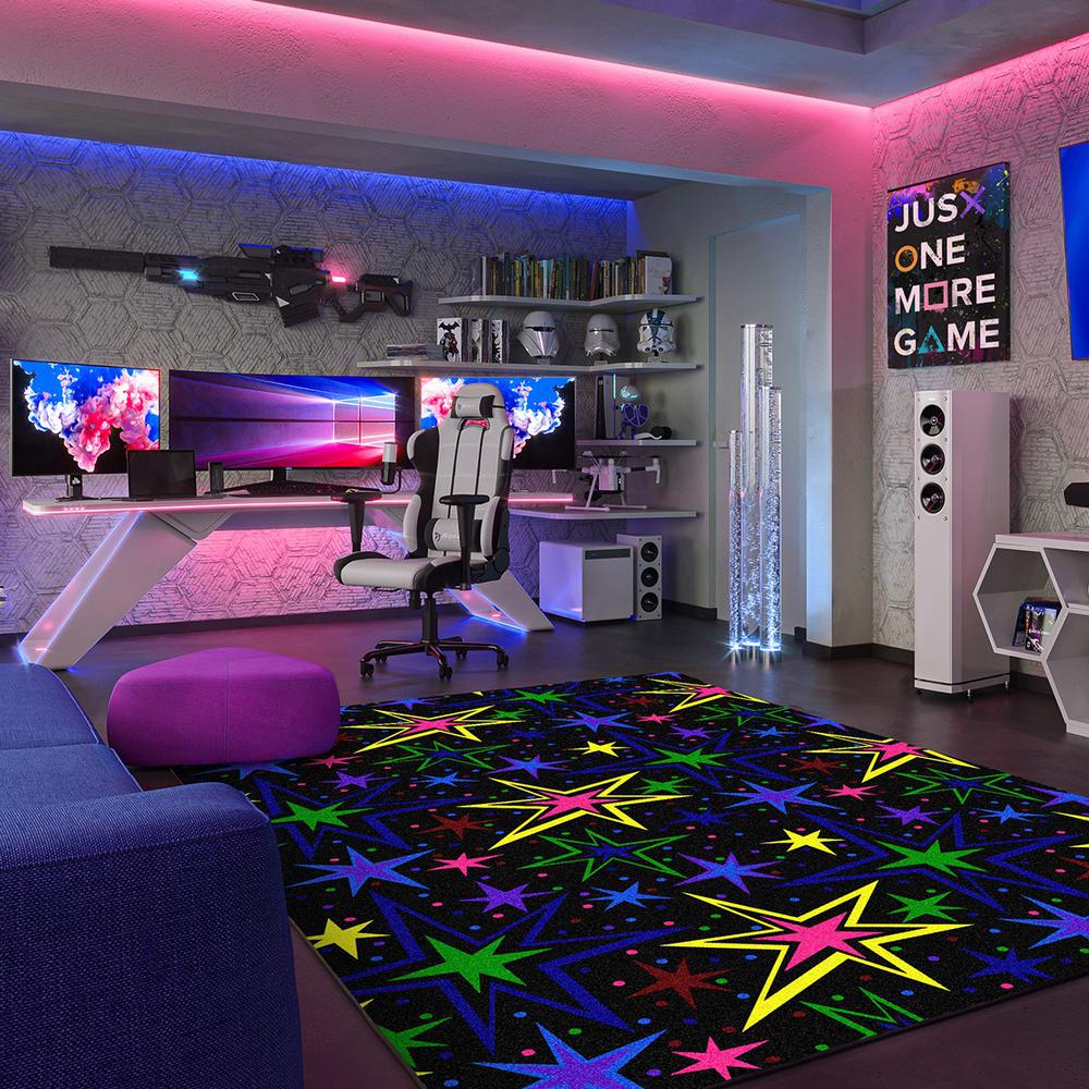 Joy Carpets Kapow 12&s; x 6&s; area rug in color Fluorescent