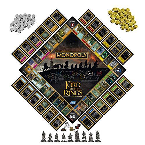 hasbro gaming monopoly: the lord of the rings edition board game inspired by the movie trilogy, play as a member of the fello