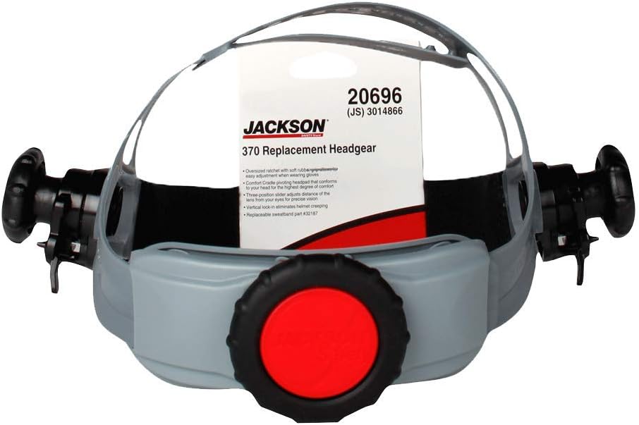 Generic Jackson Safety 370 Replacement Headgear, Welding Helmet Accessories, Adjustable, Black/Grey, 20696