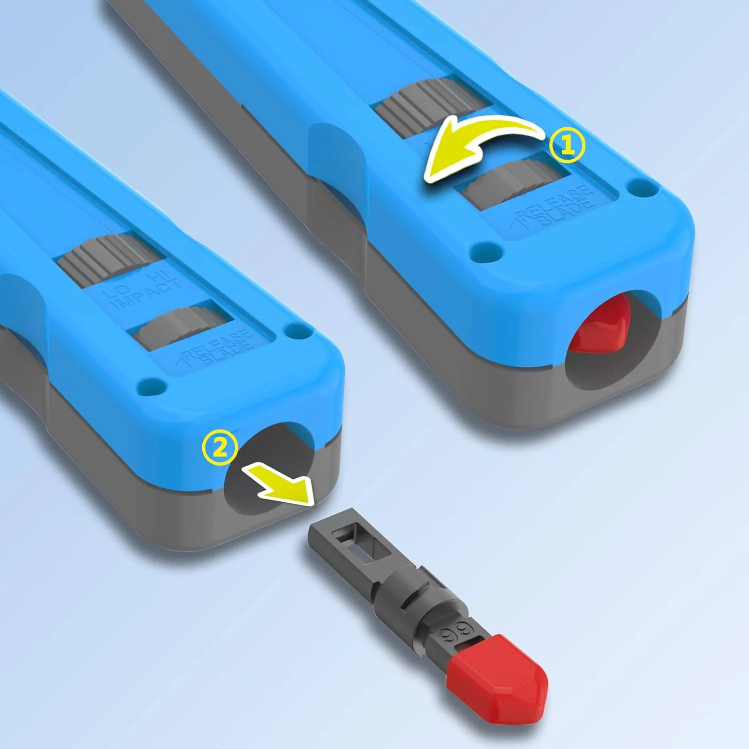 LEENUE Punch Down Tool  110 Ethernet Keystone Punch Tool with 110/66 Blades Blue 1 Pack