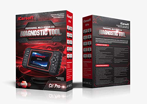 iCarsoft CR Pro Professional Multi-System Multi-Brand Car Diagnostic Tool Scanner incl. Battery Tester, Read and Clear Engine, T