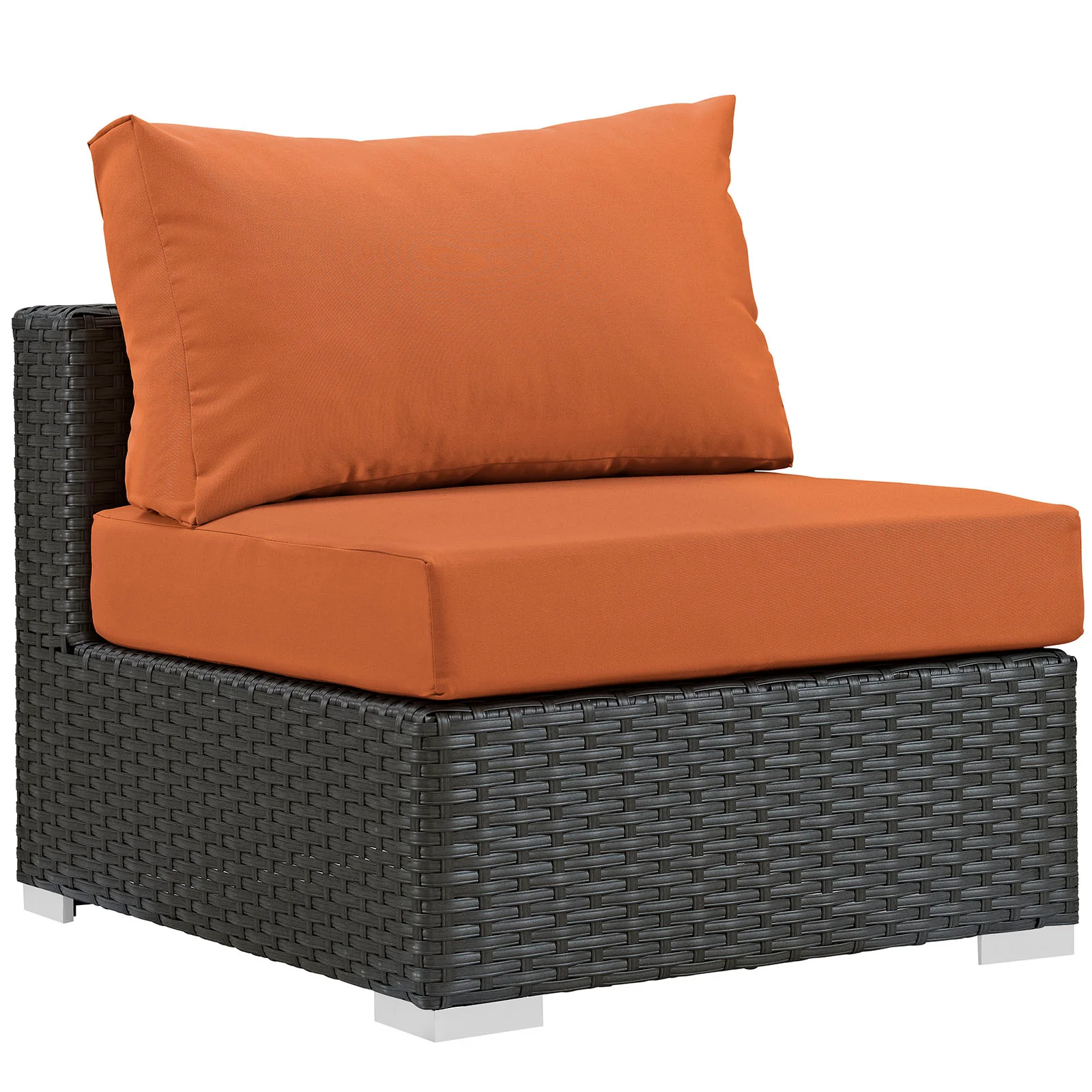 Modway Sojourn 5 Piece Outdoor Patio Sunbrella Sectional Set - Canvas Tuscan