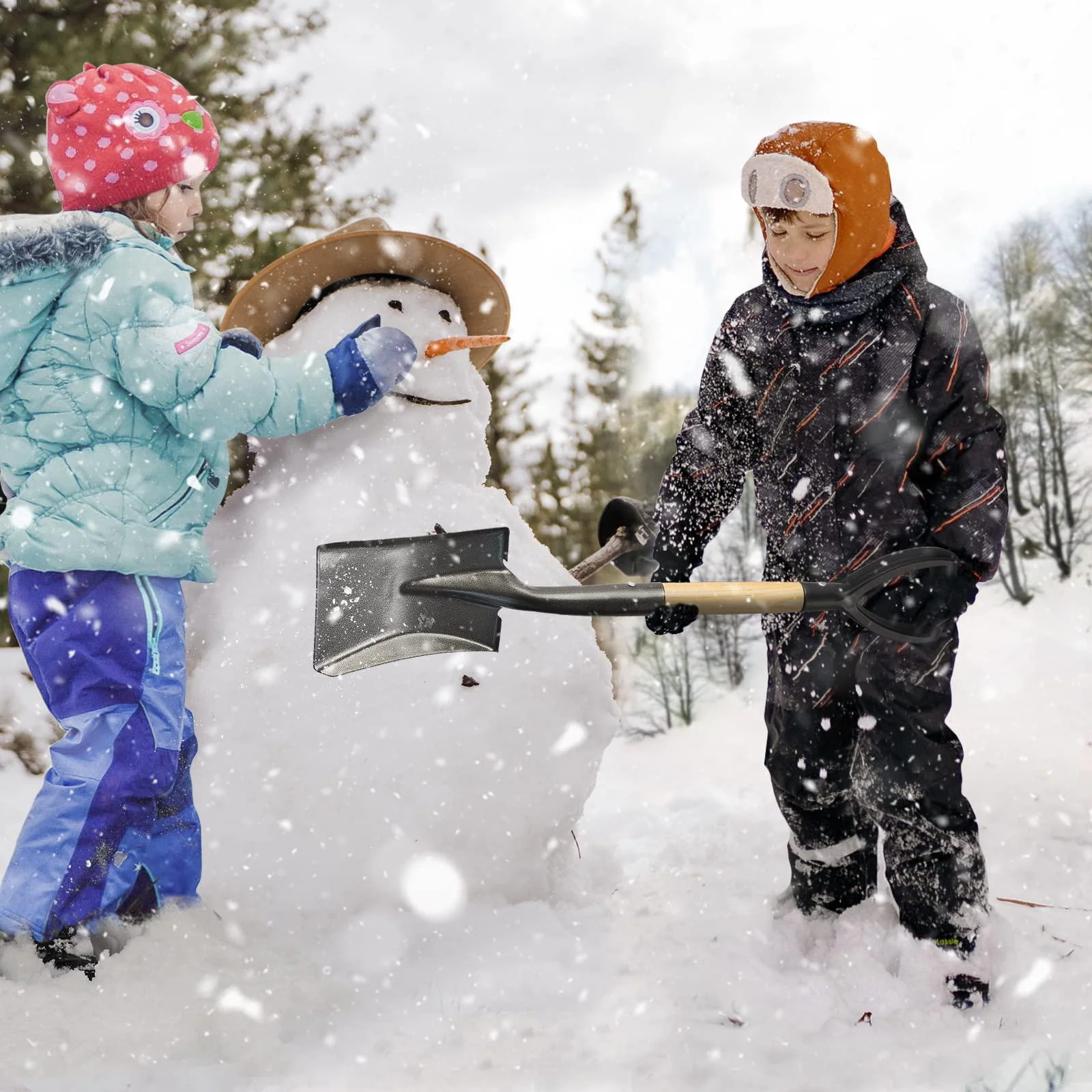 n\\c nc small garden shovel, kids beach shovel ,shovel for digging 28-inch with wood handle, kids snow shovel,mini square shovel ,