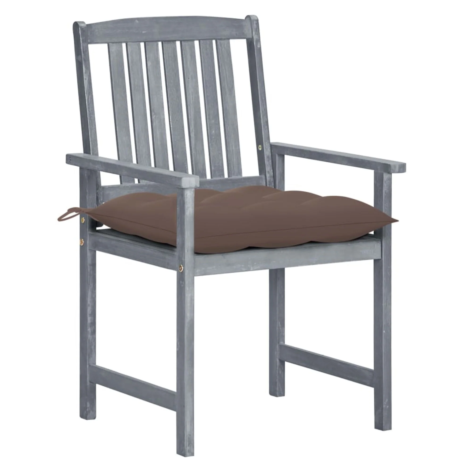 vidaXL Garden Chairs with Cushions 8 pcs Solid Acacia Wood Gray Grey