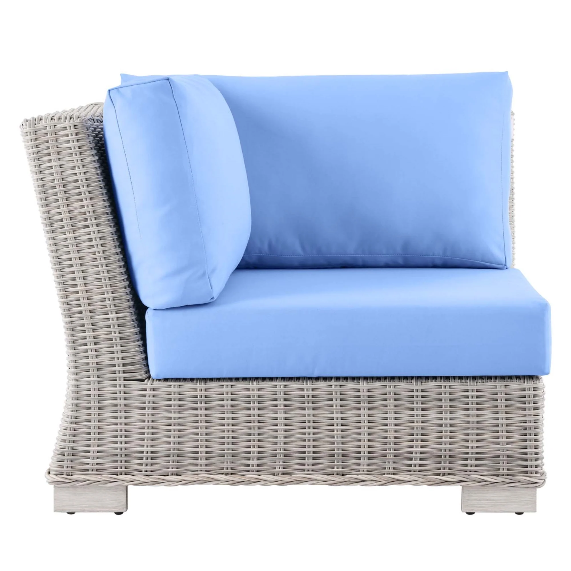 Modway Conway Outdoor Patio Wicker Rattan Corner Chair