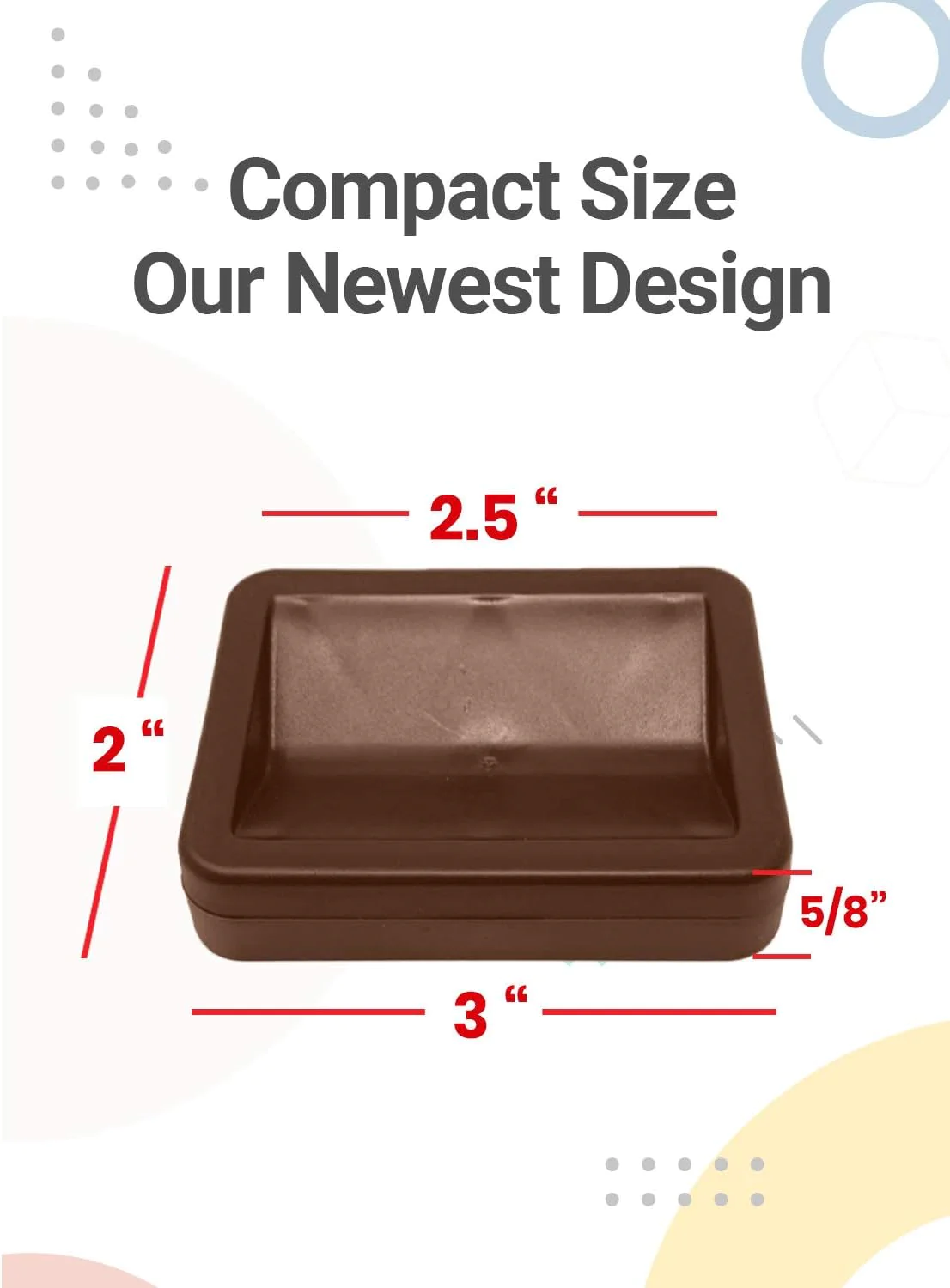 SlipToGrip Bed and Furniture Stoppers - Non Slip Rubber Backing Protects Floor, fit All Wheels of Furniture, Sofa Bed Chairs-Made up of So