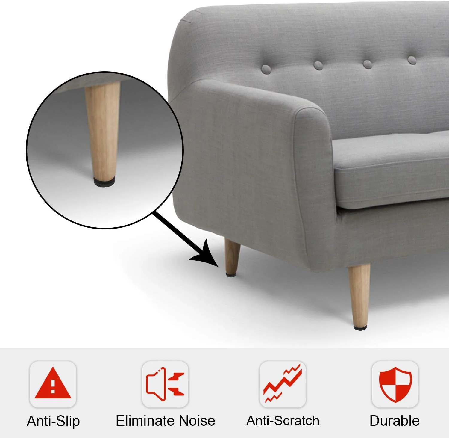 Generic Non Slip Furniture Pads -24 pcs 2.5