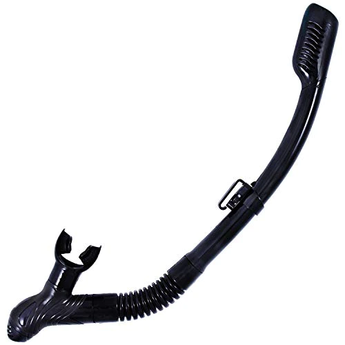 Kraken Aquatics Dry Snorkel | Quality Professional Snorkel Gear with Dry Top Valve, Comfortable Silicone Mouthpiece and Purge Va
