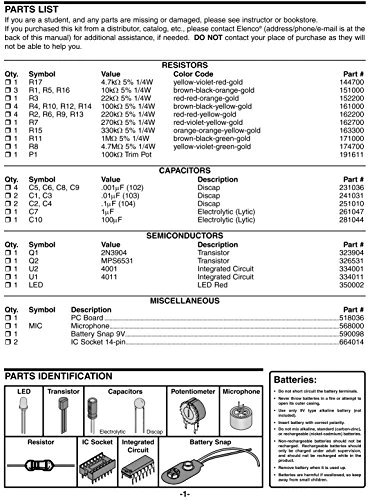 Elenco Electronics Elenco Sound Activated Switch Soldering Kit [ SOLDERING REQUIRED ]