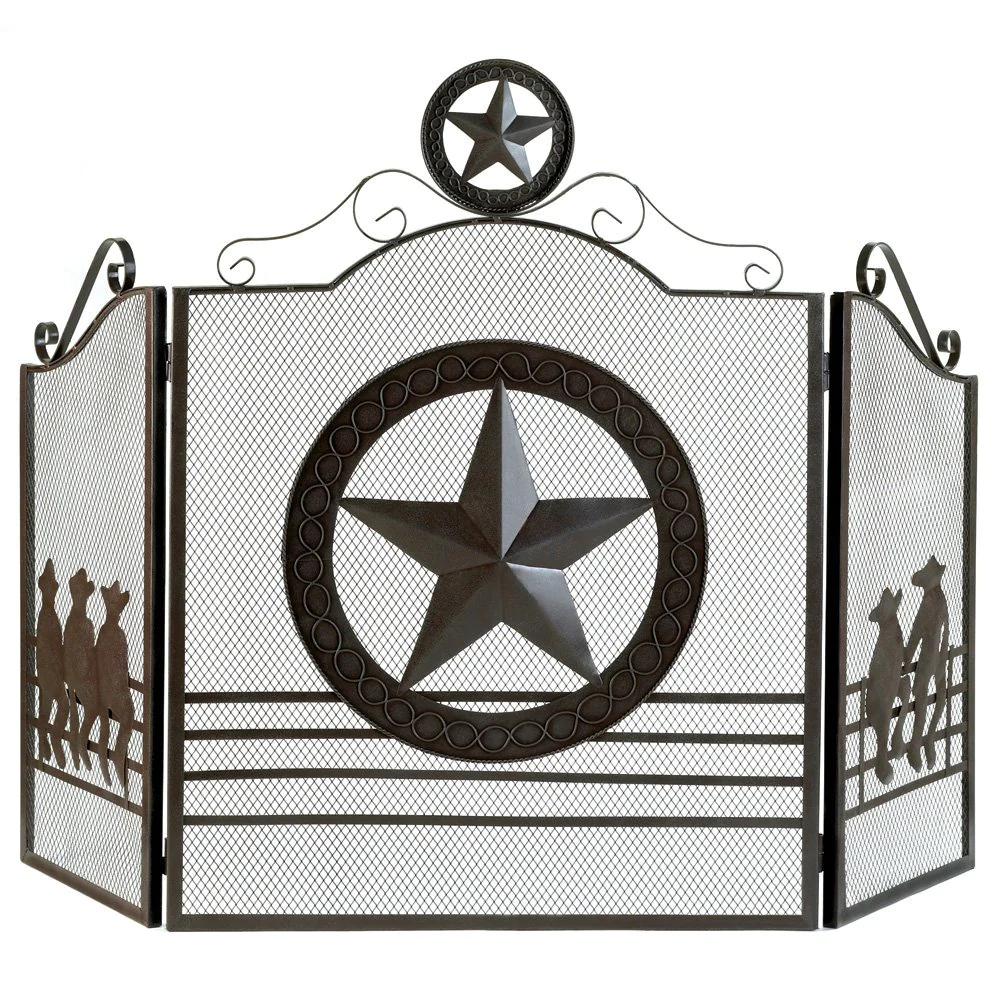 Accent Plus Lone Star Fireplace Screen 265x135x35