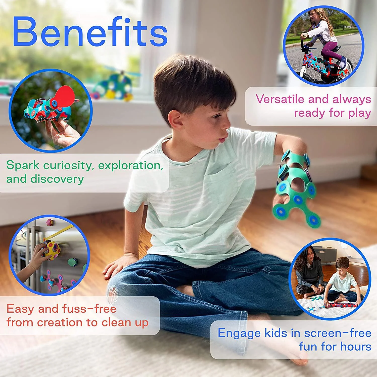 clixo crew 30 piece pack - the flexible, durable, imagination-boosting magnetic building toy - modern, modular designs for ho