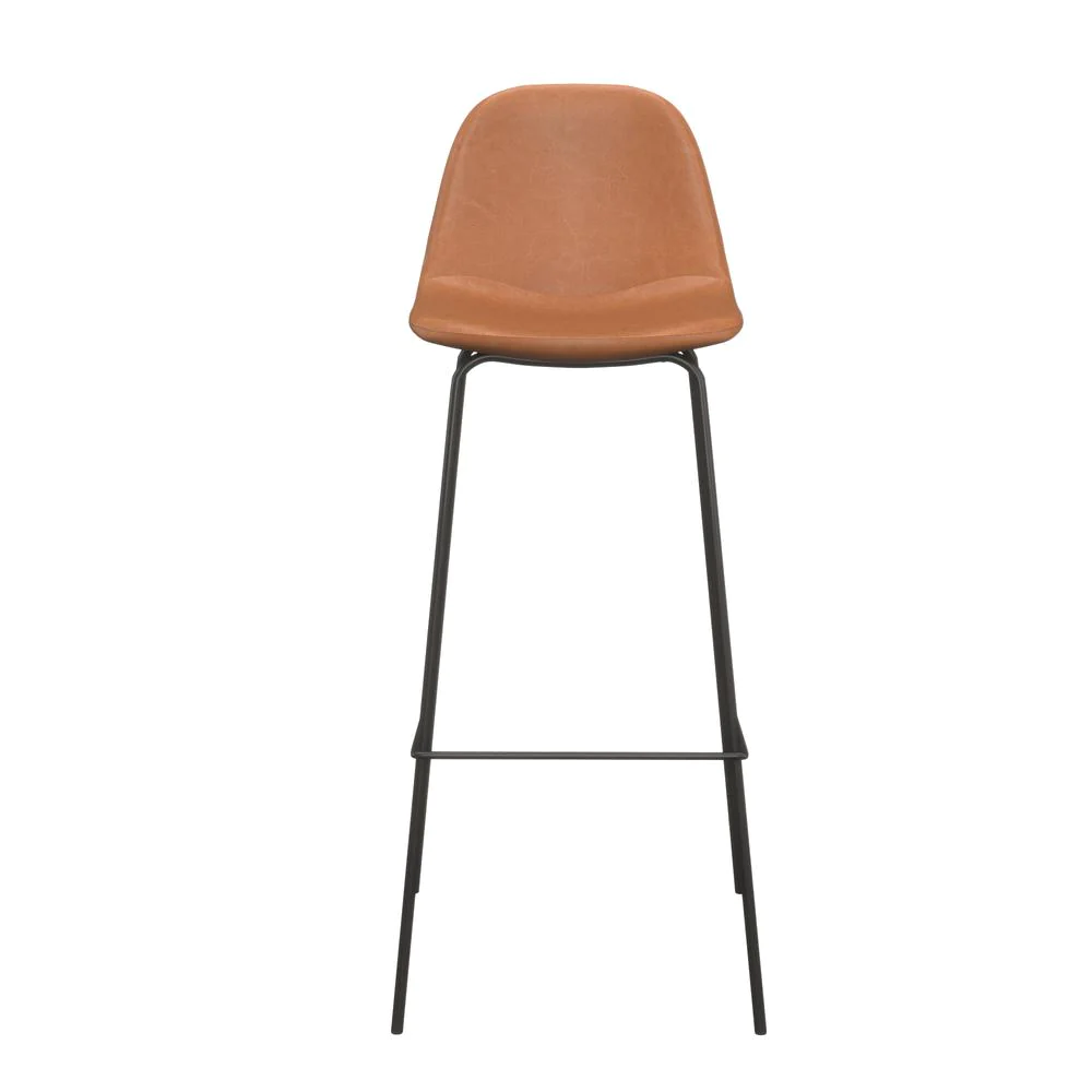 Aeon Maxine Vegan Leather Bar Height Stools (Set of 2)