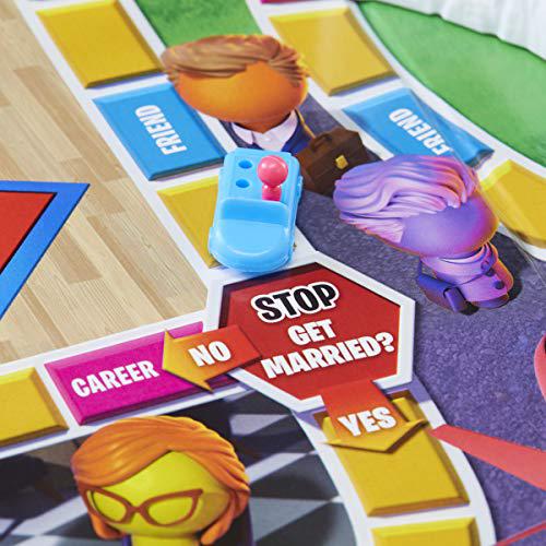 hasbro gaming the game of life game, family board game for 2-4 players, indoor game for kids ages 8 and up, pegs come in 6 co