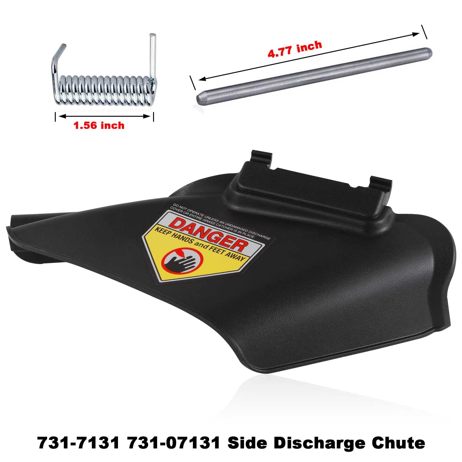 Deckman 731-07131 Lawn Mower Side Discharge Chute, Compatible with MTD, Cub Cad, Craftsman, Murray Hand-Pushed Lawn Mower, Also for Troy