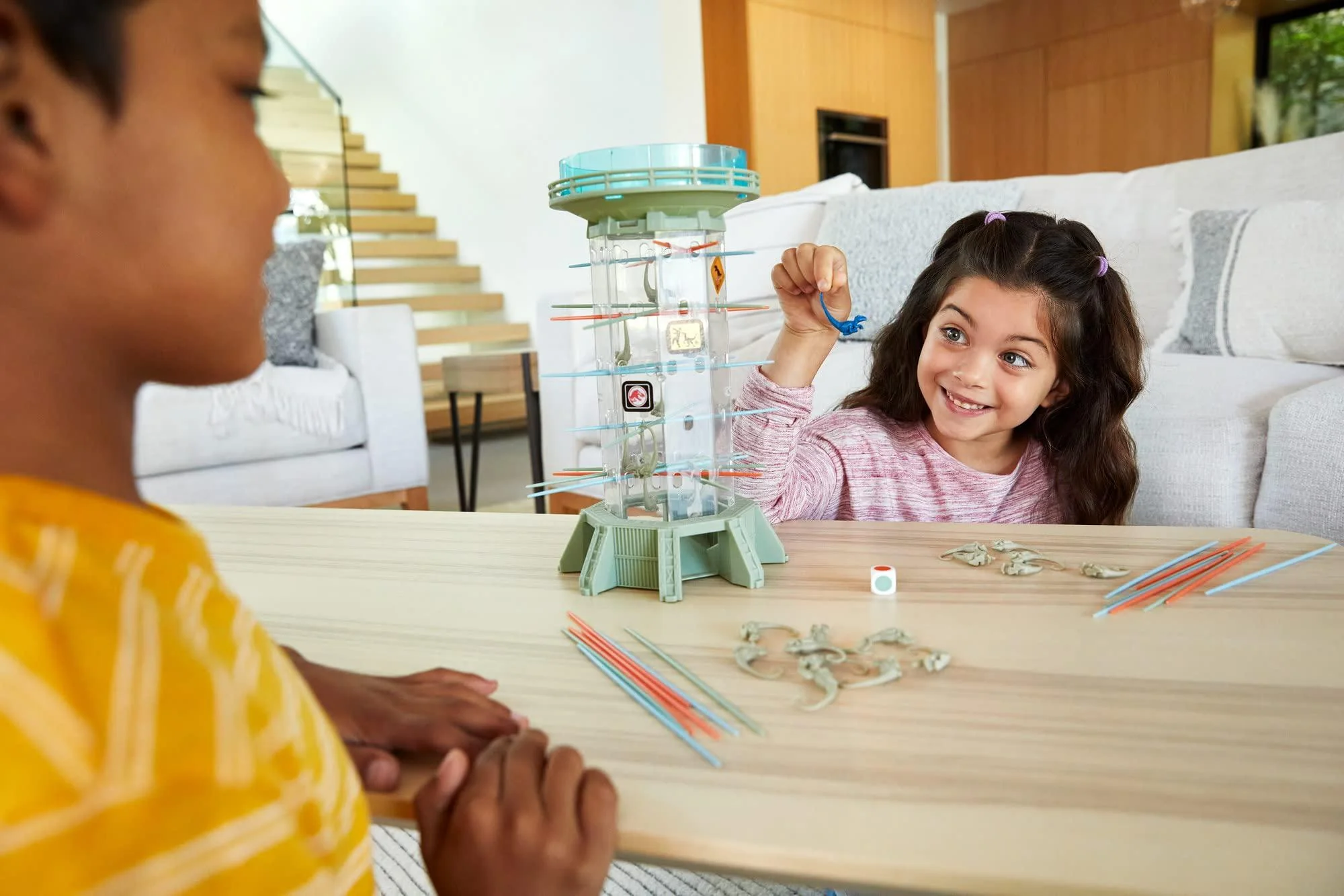 Jurassic World Toys jurassic world dominion kerplunk! raptors game with tower, sticks and toy velociraptor dinosaurs, gift and collectible