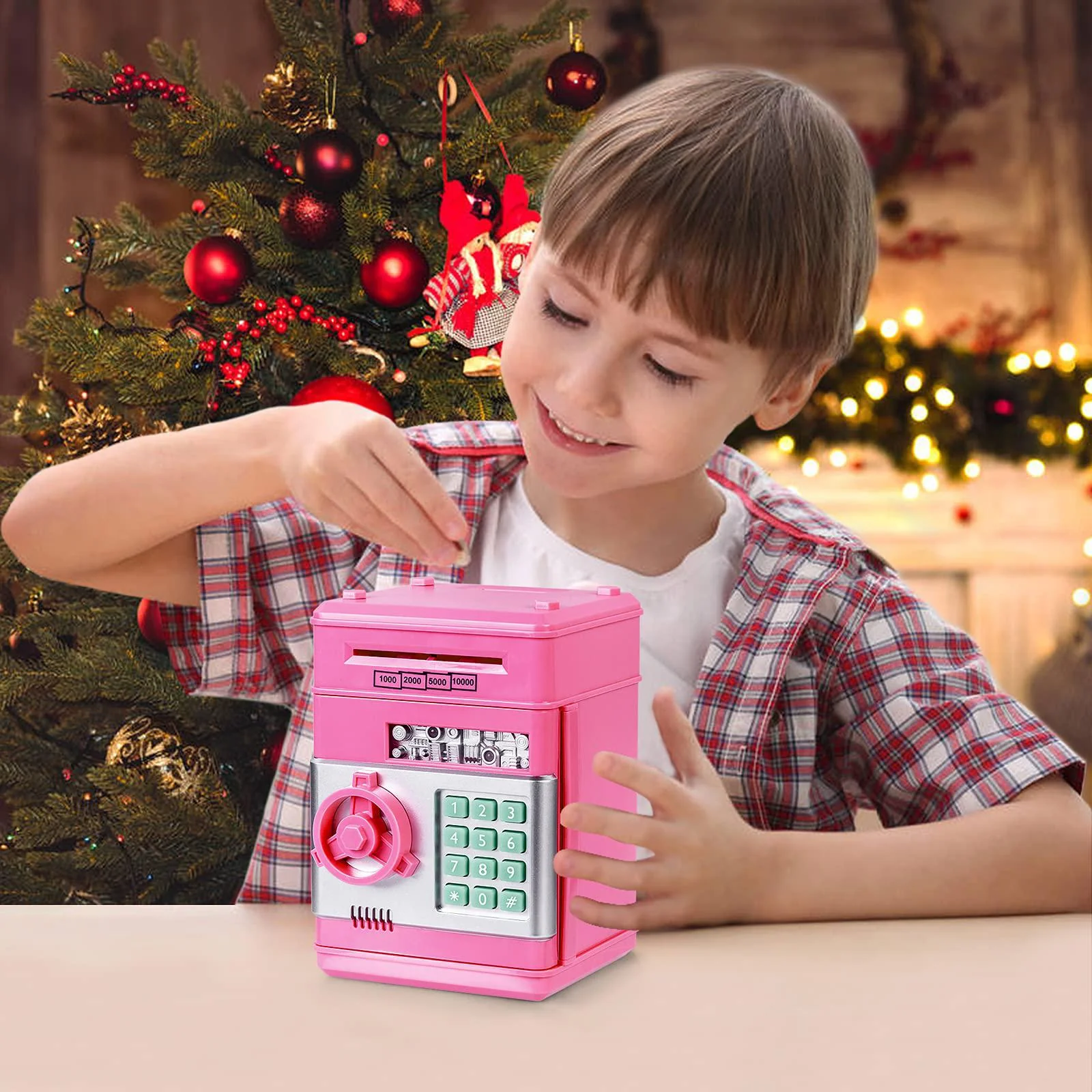 refasy piggy bank gifts for 6 7 8 9 10 11 girls, money saving box toys teen girls age 6-12 kids christmas birthday gifts atm