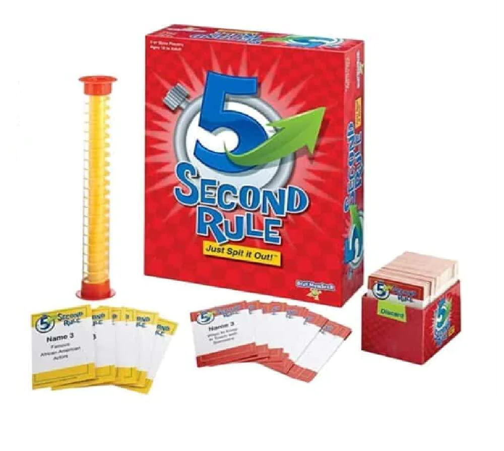 5 second rule party game - 2nd edition - think fast and shout out answers - ages 10+
