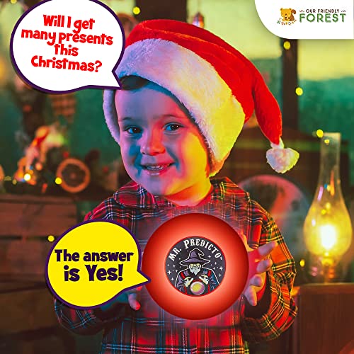 Our Friendly Forest Mr. Predicto Plastic Fortune Telling Ball - Christmas Stocking Stuffer for Kids - Talking Crystal Ball Toy Like Magic 8 Ball - A