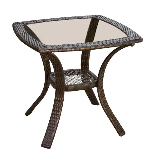 Hanover ORLEANS3PCSW Orleans 3-Piece Lounging Set, Includes 2 Swivel-Gliders 24-Inch End Table Outdoor Furniture, 24 x 24, Avoca