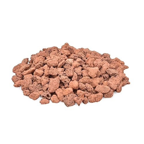 Skyflame 5LB Red Natural Lava Rock Granules for Gas Fire Pit | Fireplace | Gas Log Set | BBQ Grills | Garden Landscaping Decorat