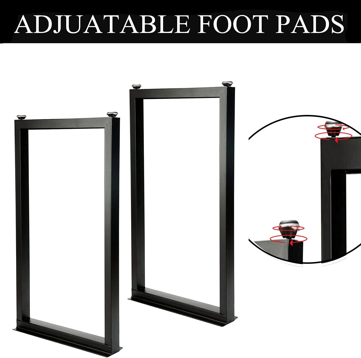 HOMEKAYT Metal Table Legs 28&s;&s;Hight 17.7&s;&s; Wide Heavy Duty Furniture Legs, Modern Desk Legs Multiple Uses for Dinning Table Coffee Table
