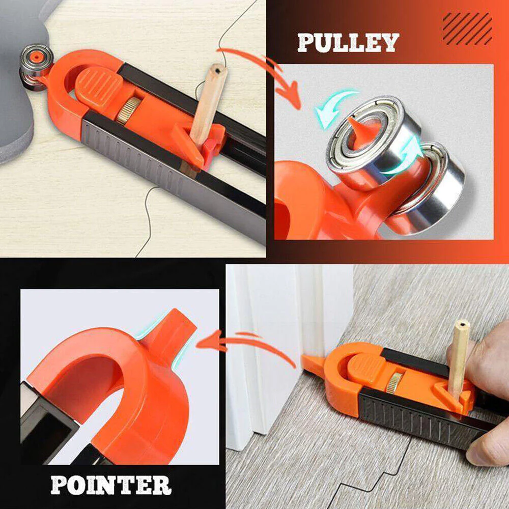 GCP Products Precise Contour Gauge With Lock Profile Scribing Ruler Carpenter Measuring Tool