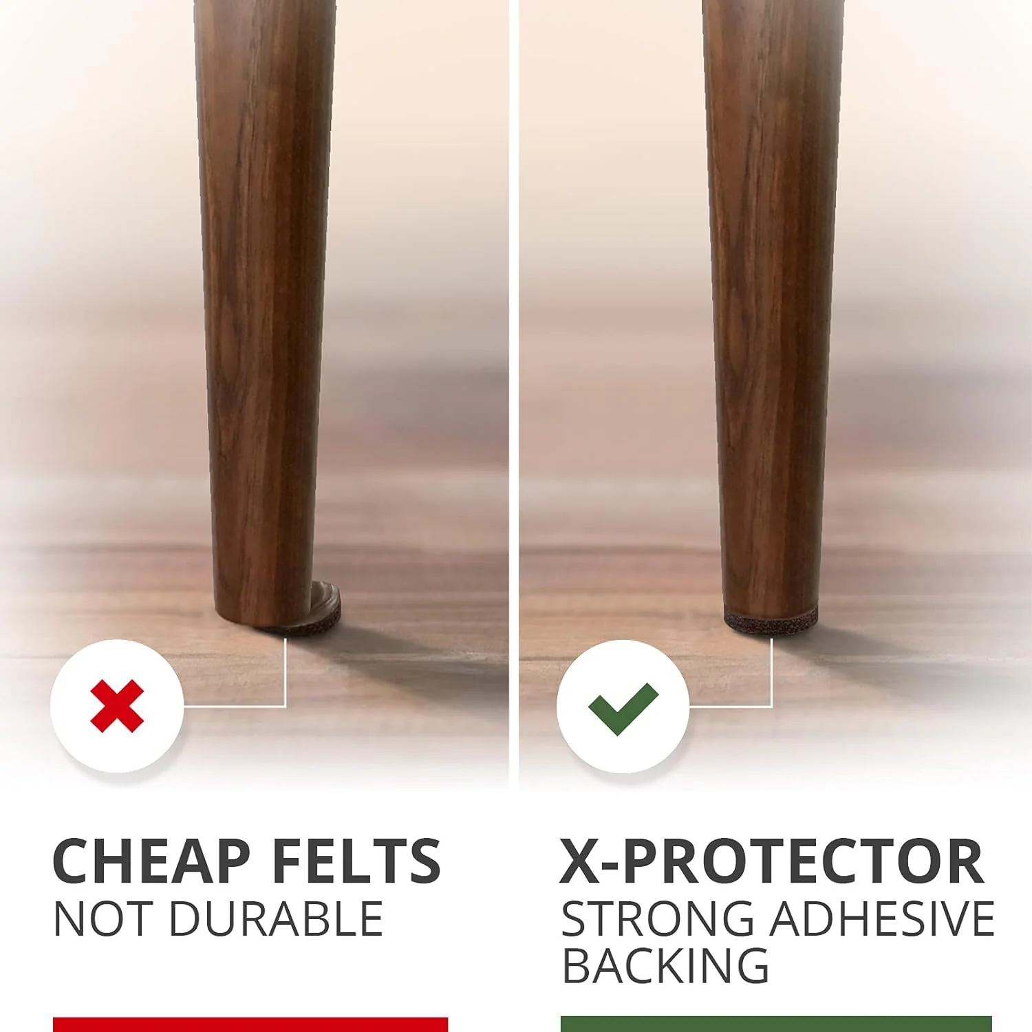 X-Protector Felt Furniture Pads X-PROTECTOR 133 PCS Premium Furniture Pads - Felt Pads Furniture Feet Best Wood Floor Protectors - Protect