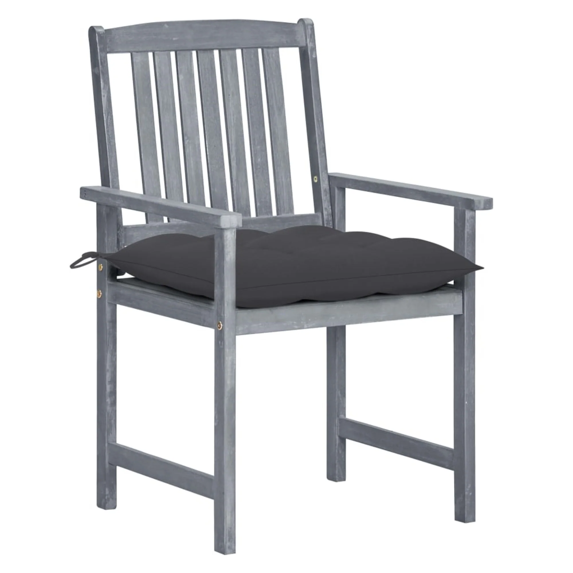 vidaXL Garden Chairs with Cushions 8 pcs Solid Acacia Wood Gray Grey