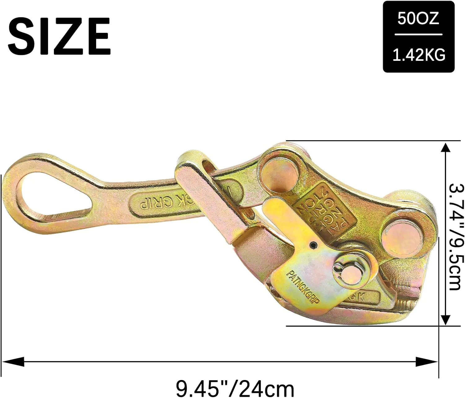 Luomorgo 2 Ton Cable Grip Puller Wire Grip Rope Jaw Cable Puller Tool for Wire Rope, Pulling 4409 Lbs