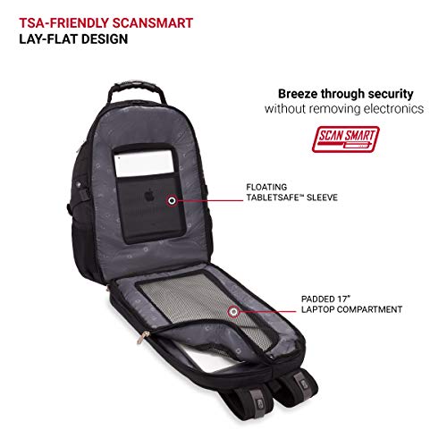 SwissGear Scansmart Laptop Backpack, Black, 19-Inch