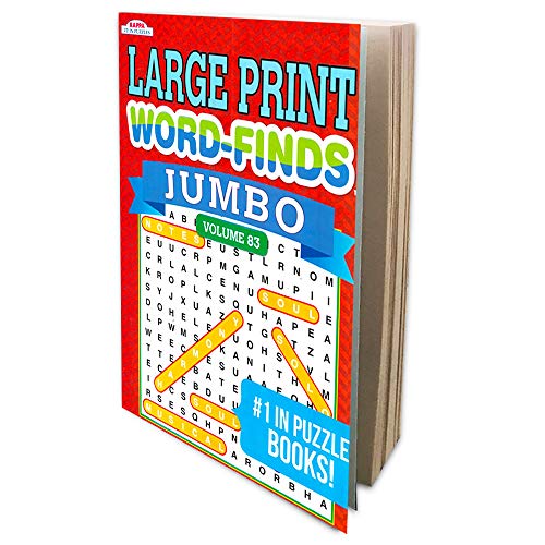 Bendon Publishing Word Find Puzzle Books for Adults Seniors - Set of 4 Jumbo Word Search Books with Large Print (Over 380 Pages Total with Bookmar