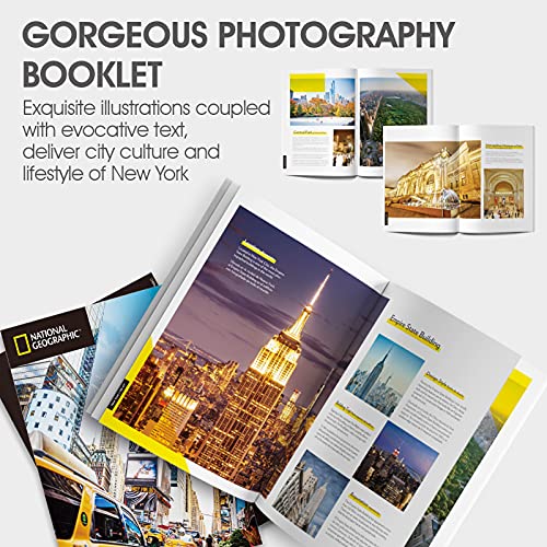 CubicFun National Geographic 3D Puzzles New York Mansion Model Kits Toys for Adults and Children, the Empire State Building, wit