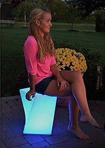 Main Access Twist 24-Color LED Illuminated Swimming Pool Patio and Deck Stool - 131796