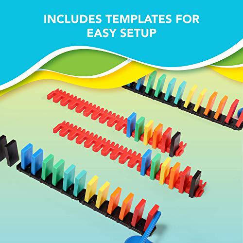 bulk dominoes rapid track pro domino kit | dominoes set, stem steam small toys, family games for kids, kids toys and games, b