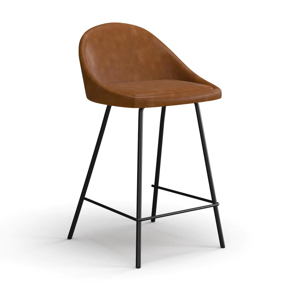 Aeon Marco Vegan Leather Counter Height Stools (Set of 2)