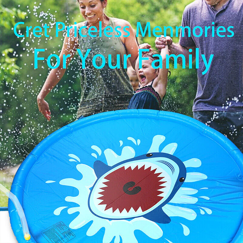Great Choice Products 67In Inflatable Sprinkler Pad Splash Play Mat Water Toys Pool For Kids Toddlers