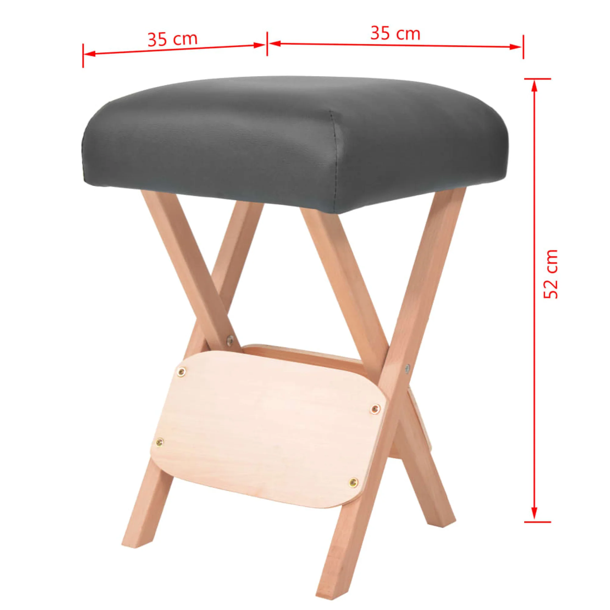 vidaXL Folding Massage Stool with 4.7