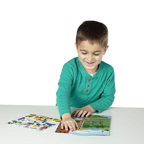 Melissa &a; Doug Vehicles Puffy Sticker Play Set Travel Toy with Double-Sided Background, 32 Reusable Puffy Stickers