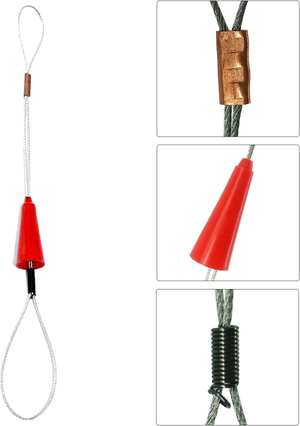 VGongTech 100ft Fish Tape Cable Puller Cable Rods Kit 4.3mm 30M PET Electrical Cable Puller Through Wall Wire Guide Device Threader Fish