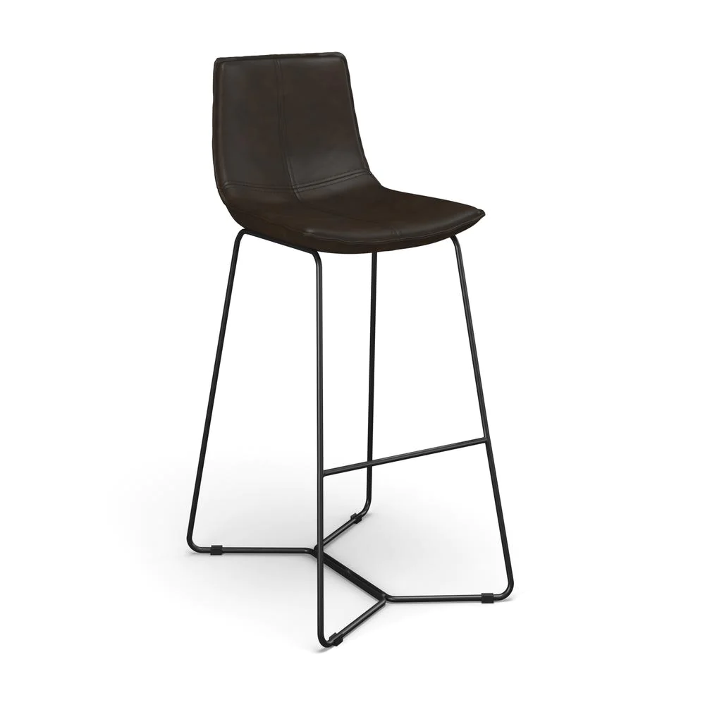 Aeon Madison Vegan Leather Bar Height Stools (Set of 2)