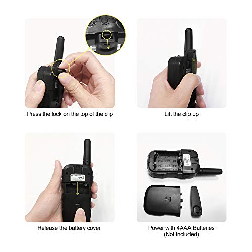 Huaker Kids Walkie Talkies,3 Pack 22 Channels 2 Way Radio Toy with Flashlight and LCD Screen,3 Miles Range Walkie Talkies for Ki