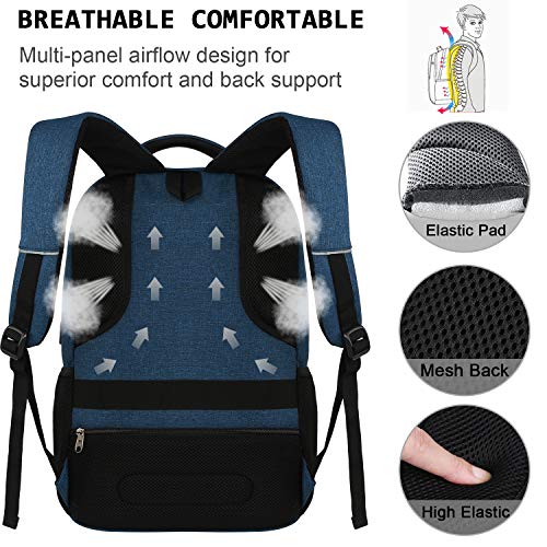 Volher Laptop Backpack,Business Travel Anti Theft Slim Durable Laptops Backpack with USB Charging Port,Water Resistant College School C